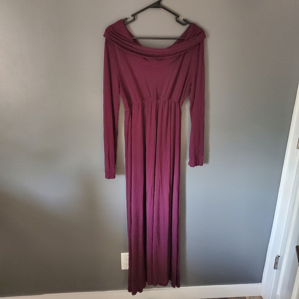 Long length maternity dress
